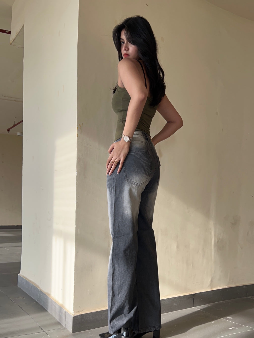 Tinted grey denims