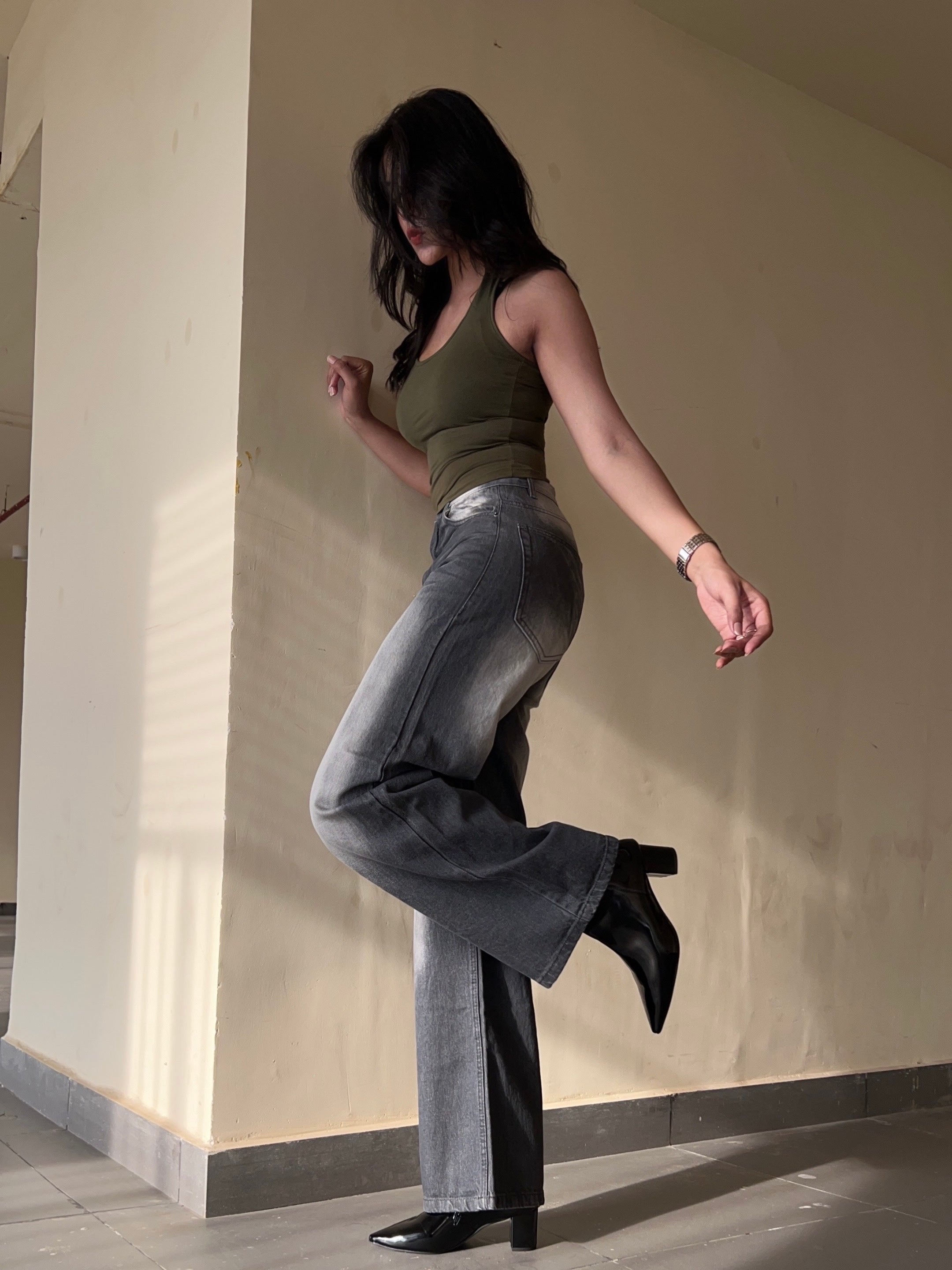 Tinted grey denims