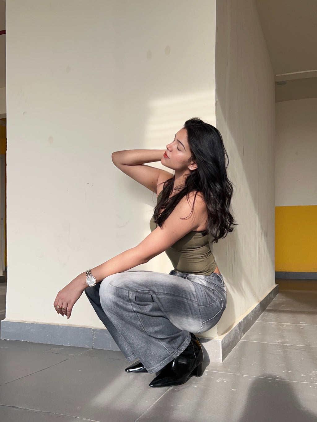Tinted grey denims