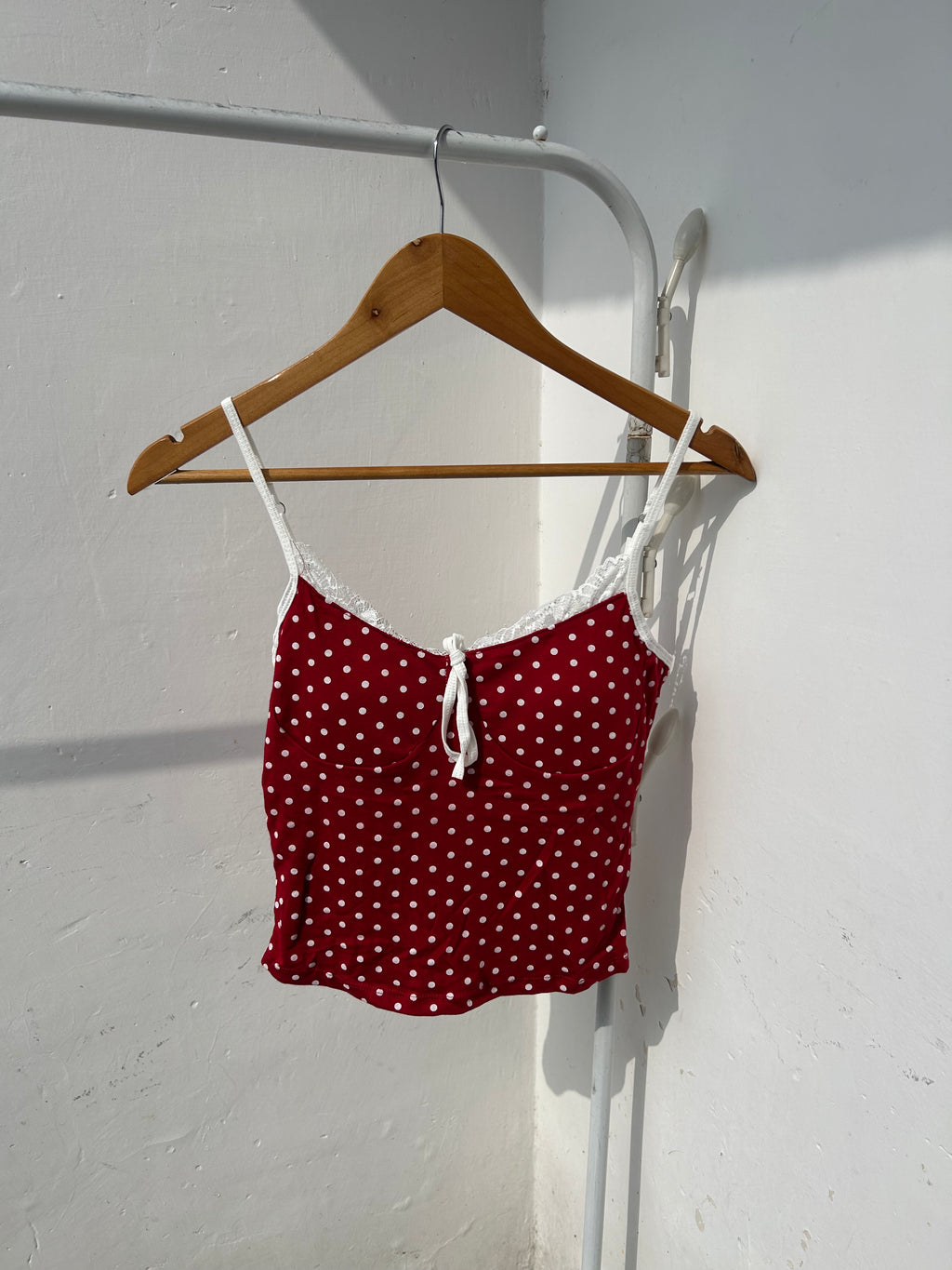 Polka dot padded top