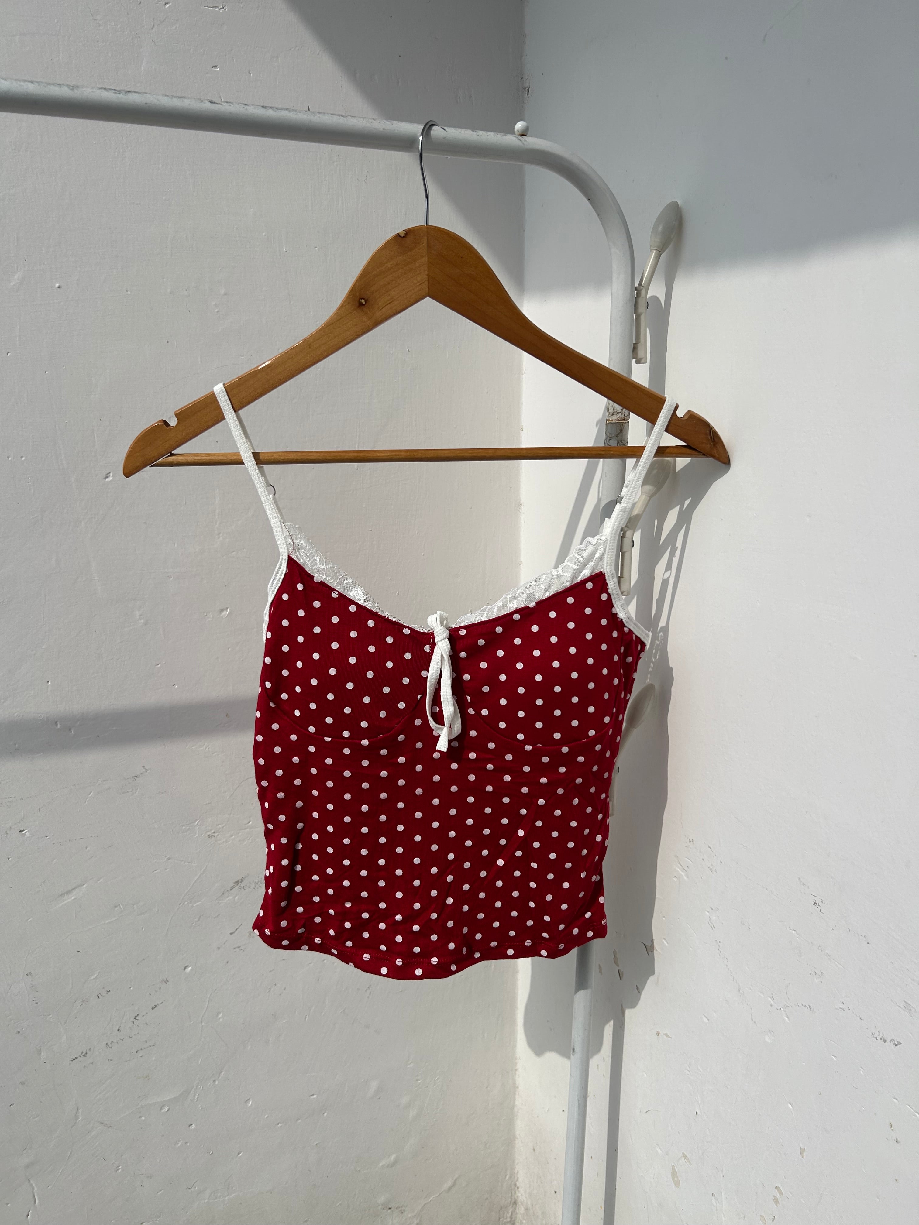 Polka dot padded top