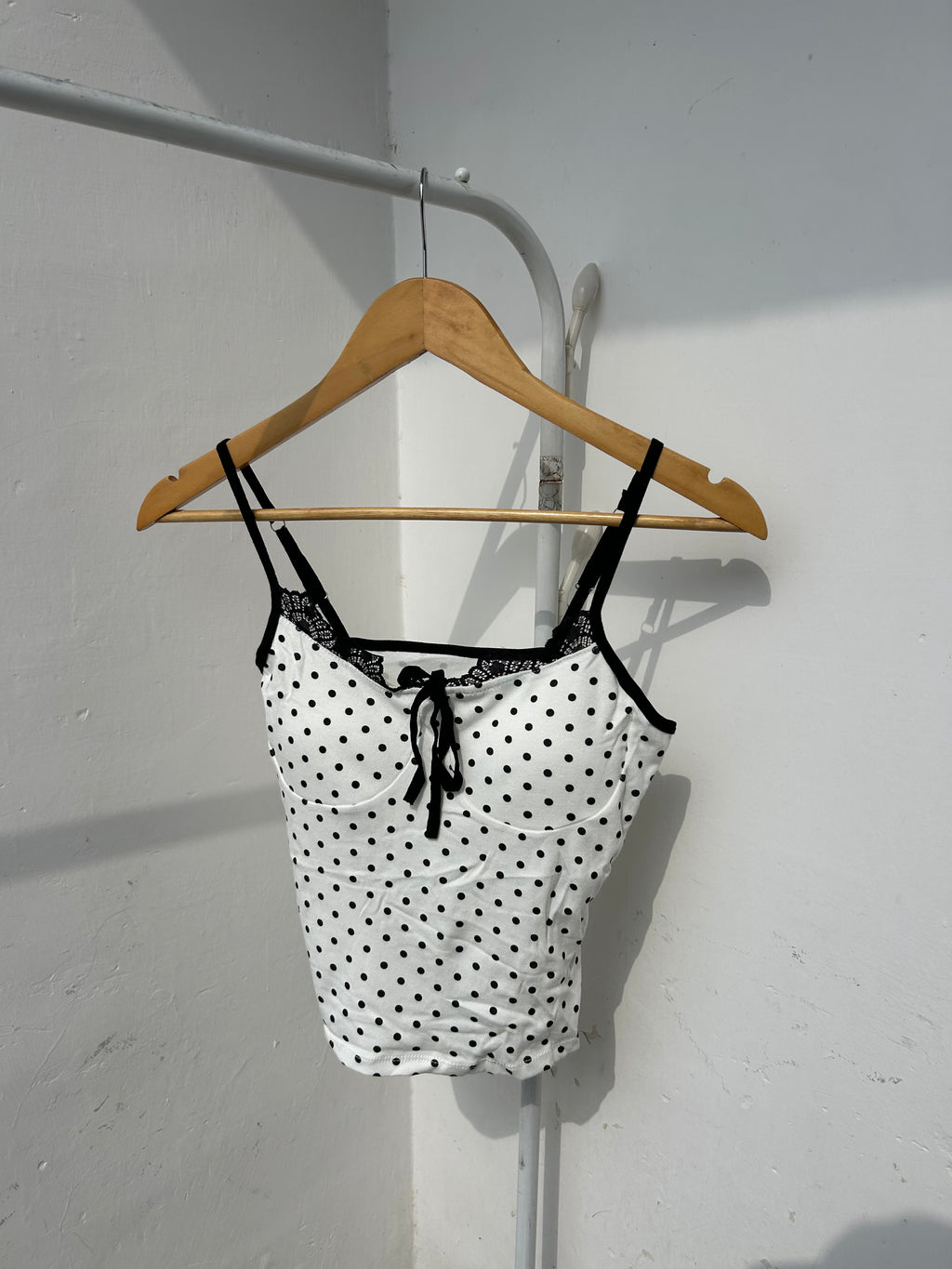 Polka dot padded top