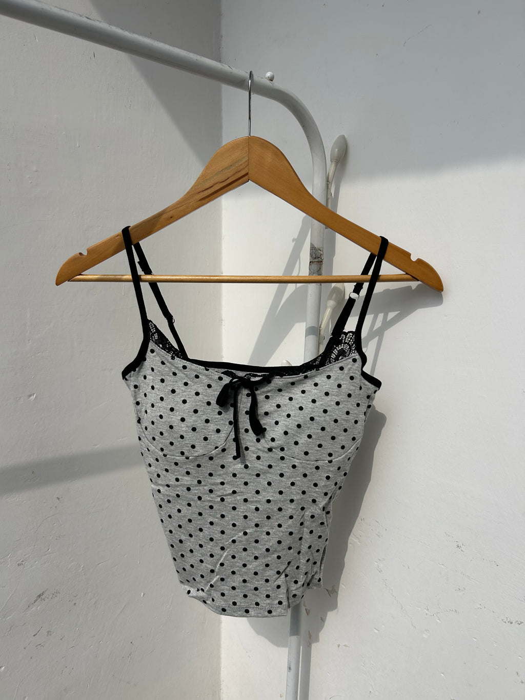Polka dot padded top
