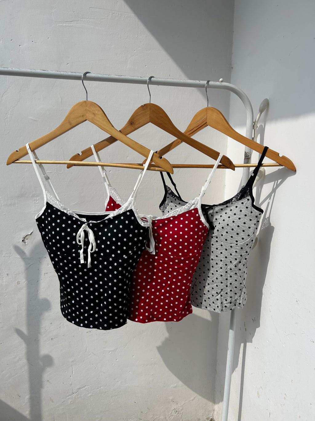 Polka dot padded top