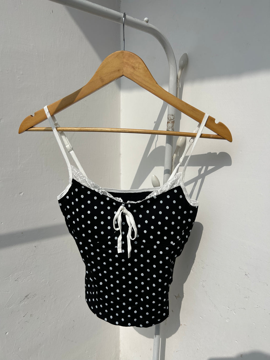 Polka dot padded top