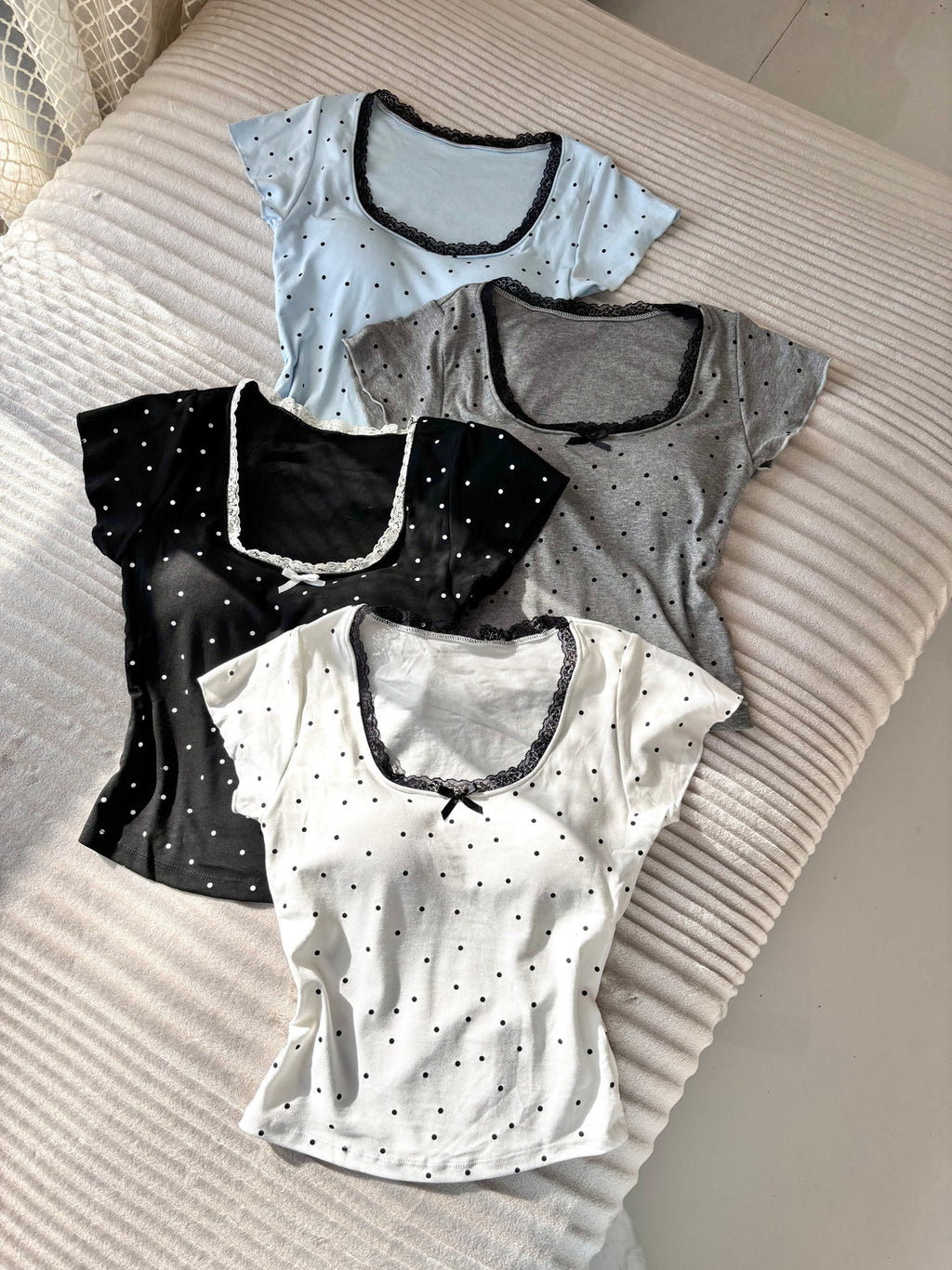 Polka dot padded top