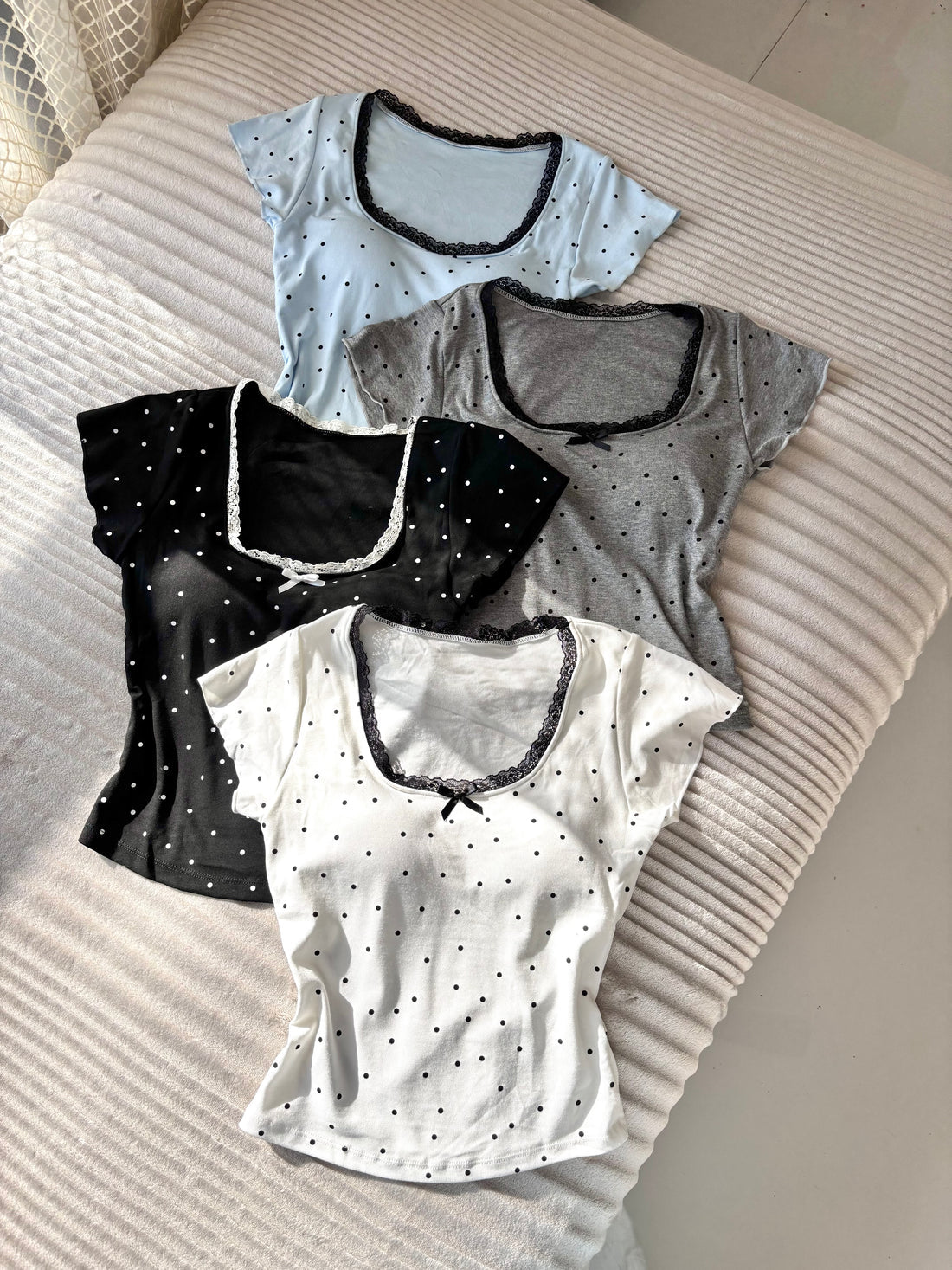 Polka dot padded top