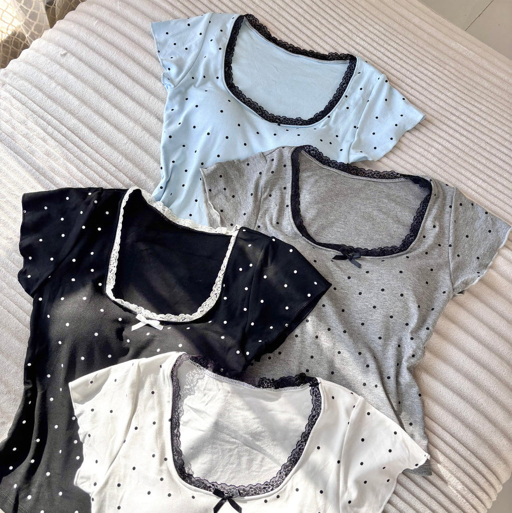 Polka dot padded top