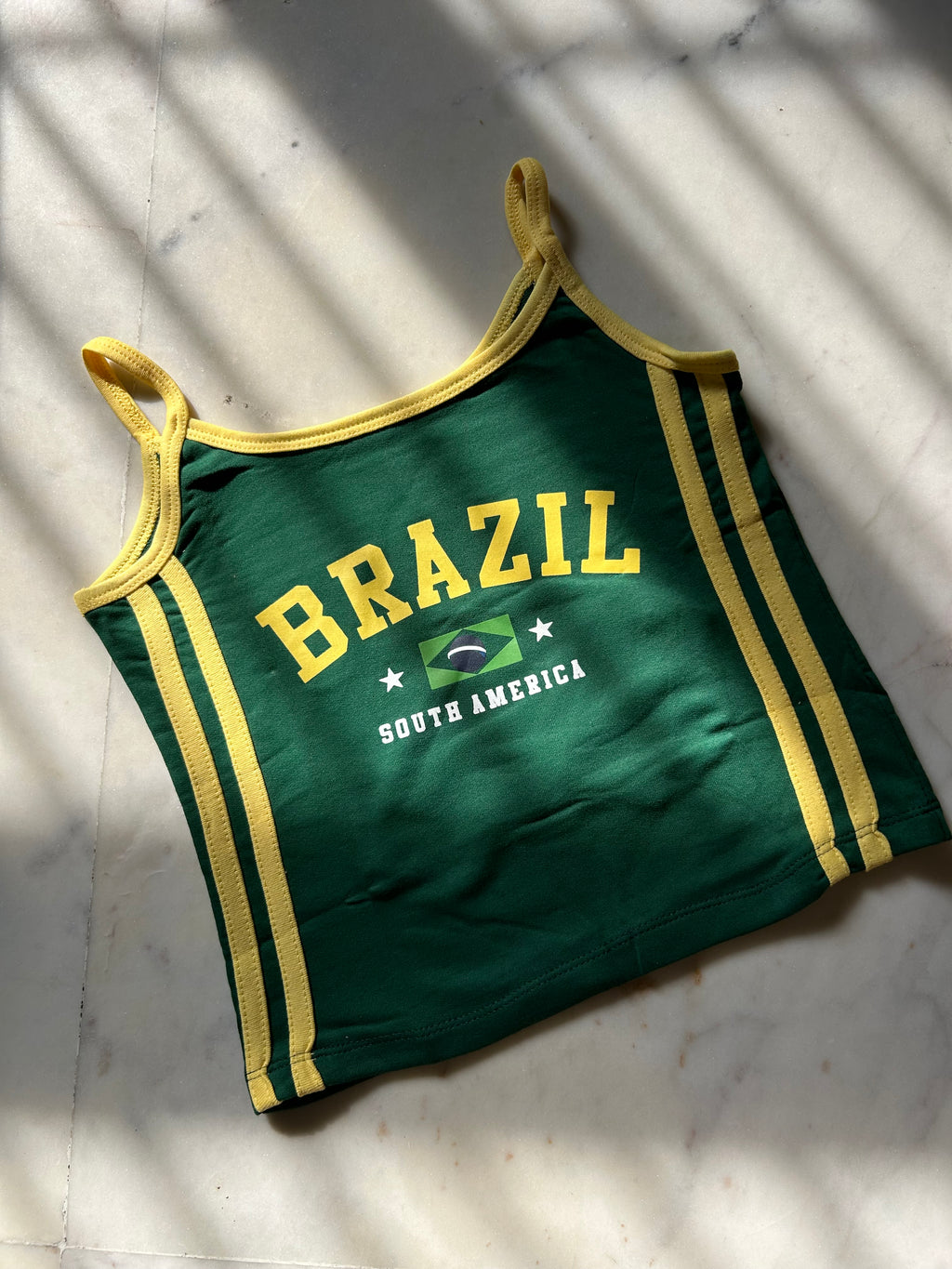 Brazil sleeveless baby tee