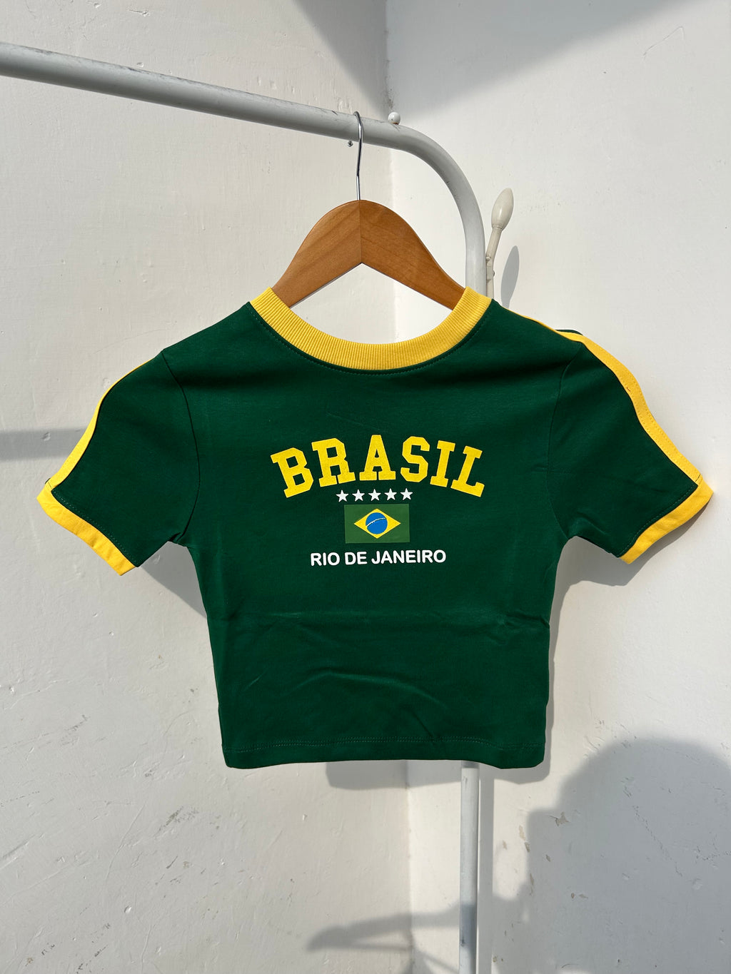 Brazil green baby tee