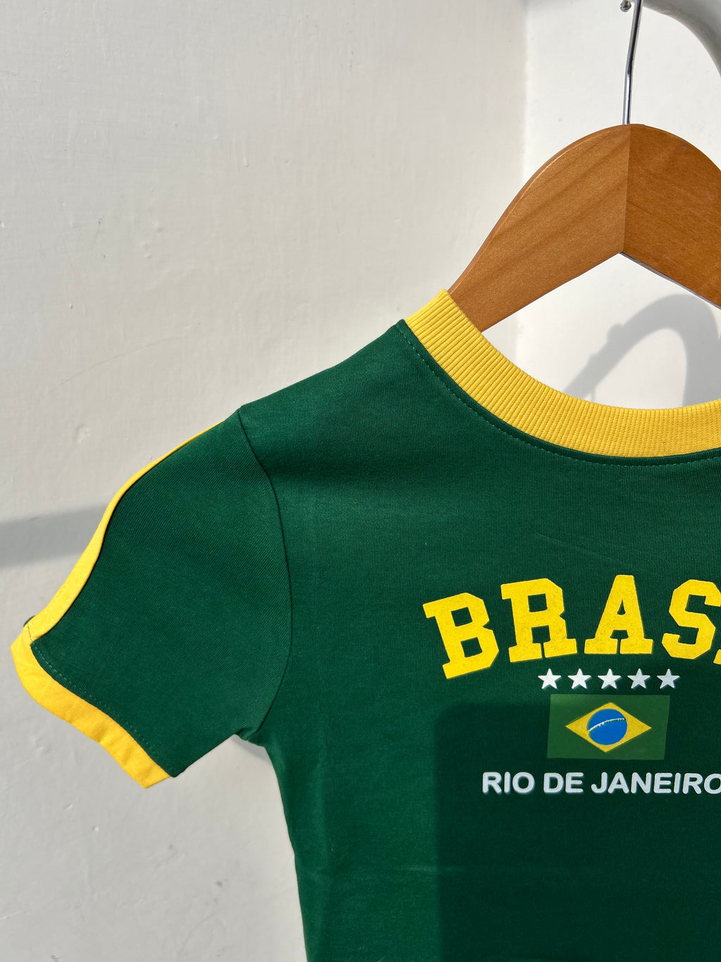 Brazil green baby tee
