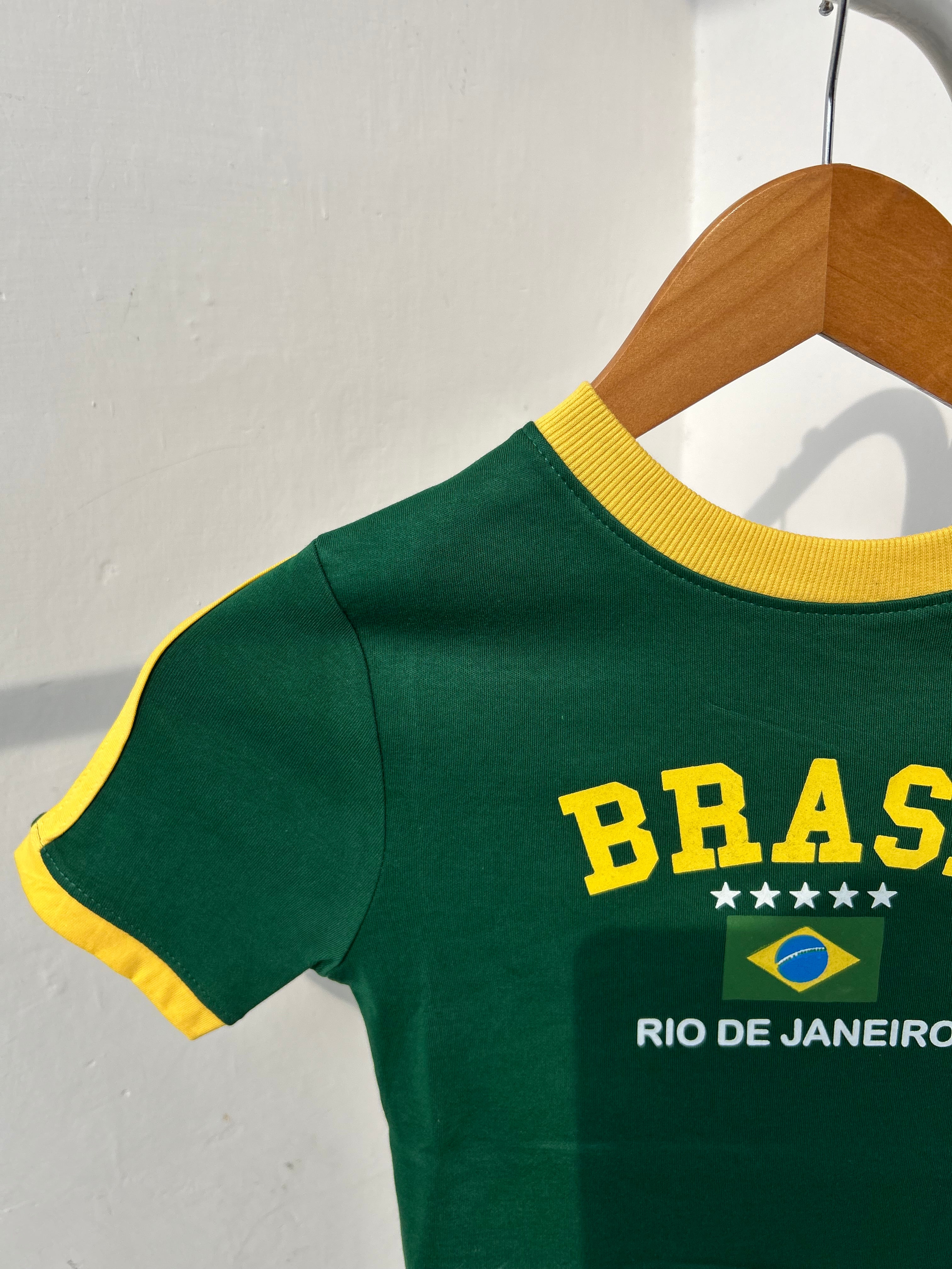 Brazil green baby tee
