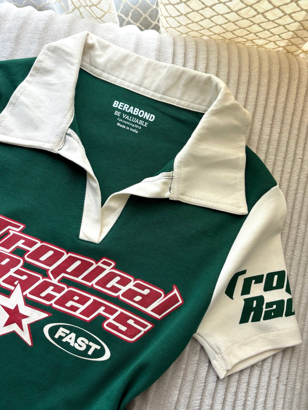Tropical racer polo tee