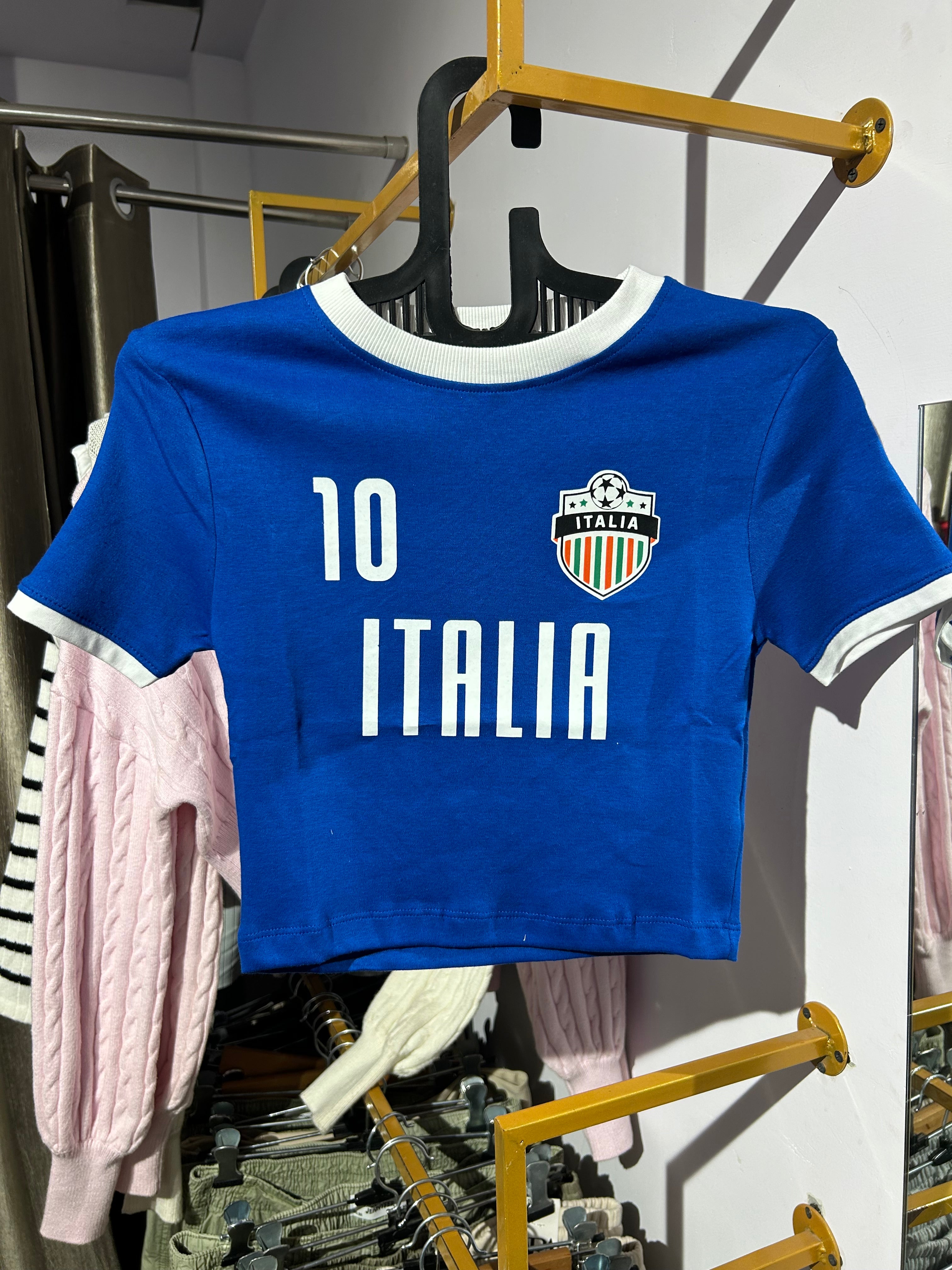 Blue baby tee