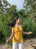 Rim Jim desi aesthetic top in yellow